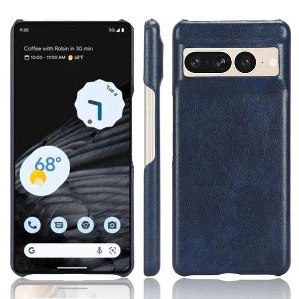 TechUp Hard Leather Case for Google Pixel 6A - Blue