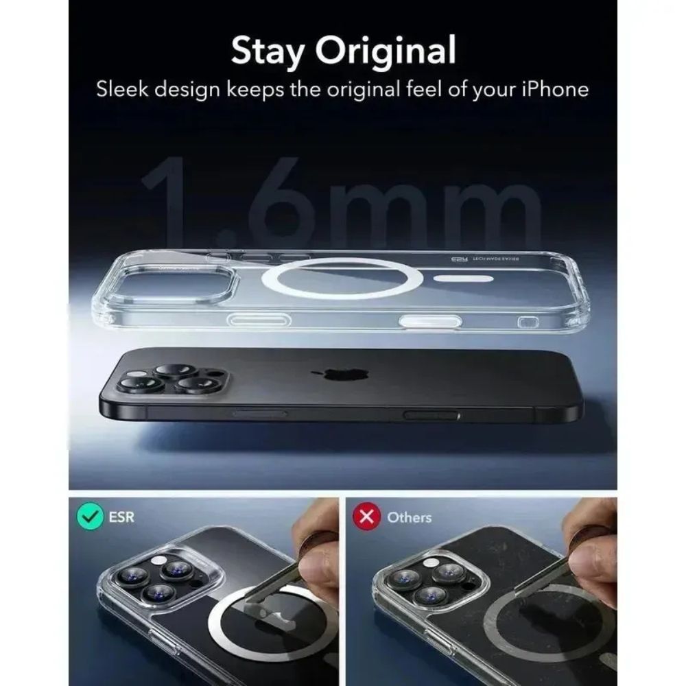 TechUp MagSafe Clear Phone Case for iPhone 16 - Clear - Brand New