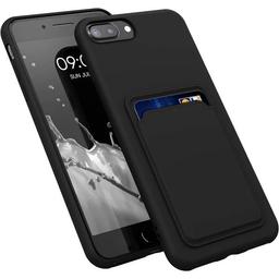 TechUp Silicone TPU Card Slot Case for iPhone 6P / 7P/ 8P - Black