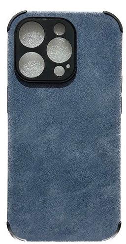 TechUp Soft TPU Suede Phone Case for iPhone 12 Pro Max - Blue