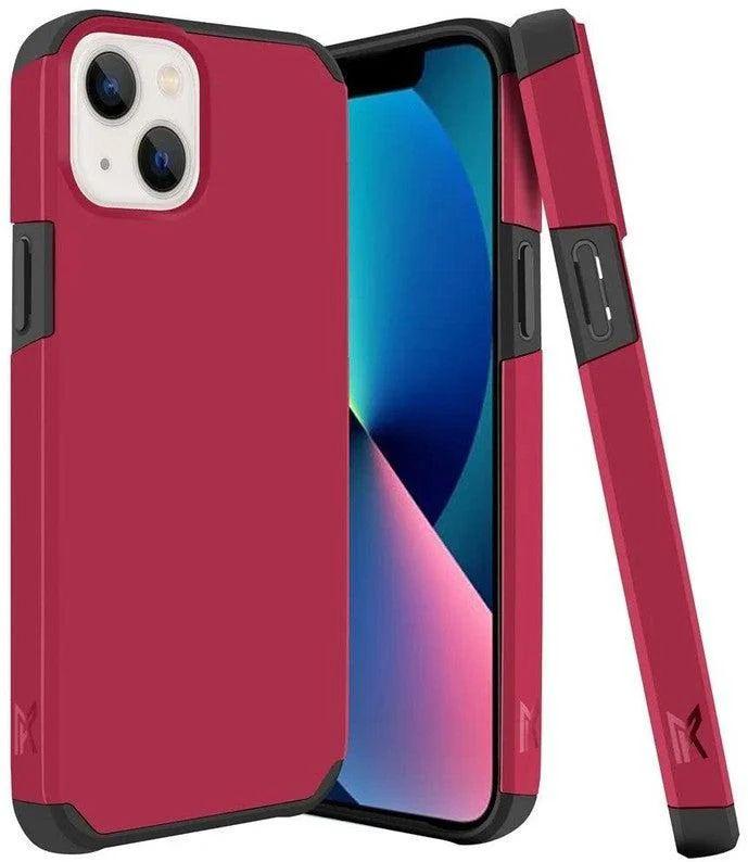 TechUp  Soft TPU Suede Phone Case for iPhone 13 - Cherry - Brand New