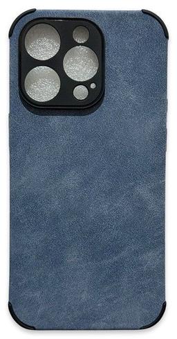 TechUp Soft TPU Suede Phone Case for iPhone 14 Pro - Blue
