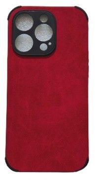 TechUp Soft TPU Suede Phone Case for iPhone 14 Pro - Cherry