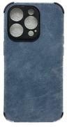 TechUp Soft TPU Suede Phone Case for iPhone 14 Pro Max - Blue