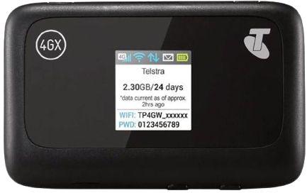 Telstra  4GX WiFi Plus Hotspot - Black - Good