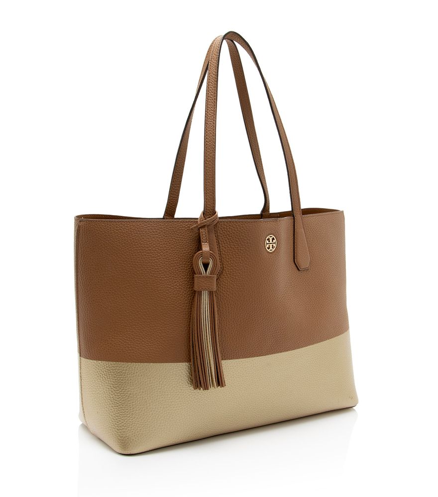 Tory Burch Leather Colorblock Perry Tote