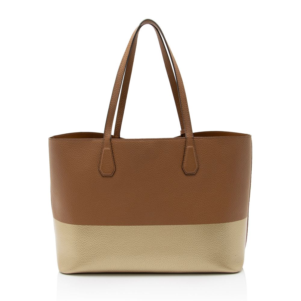 Tory Burch Leather Colorblock Perry Tote