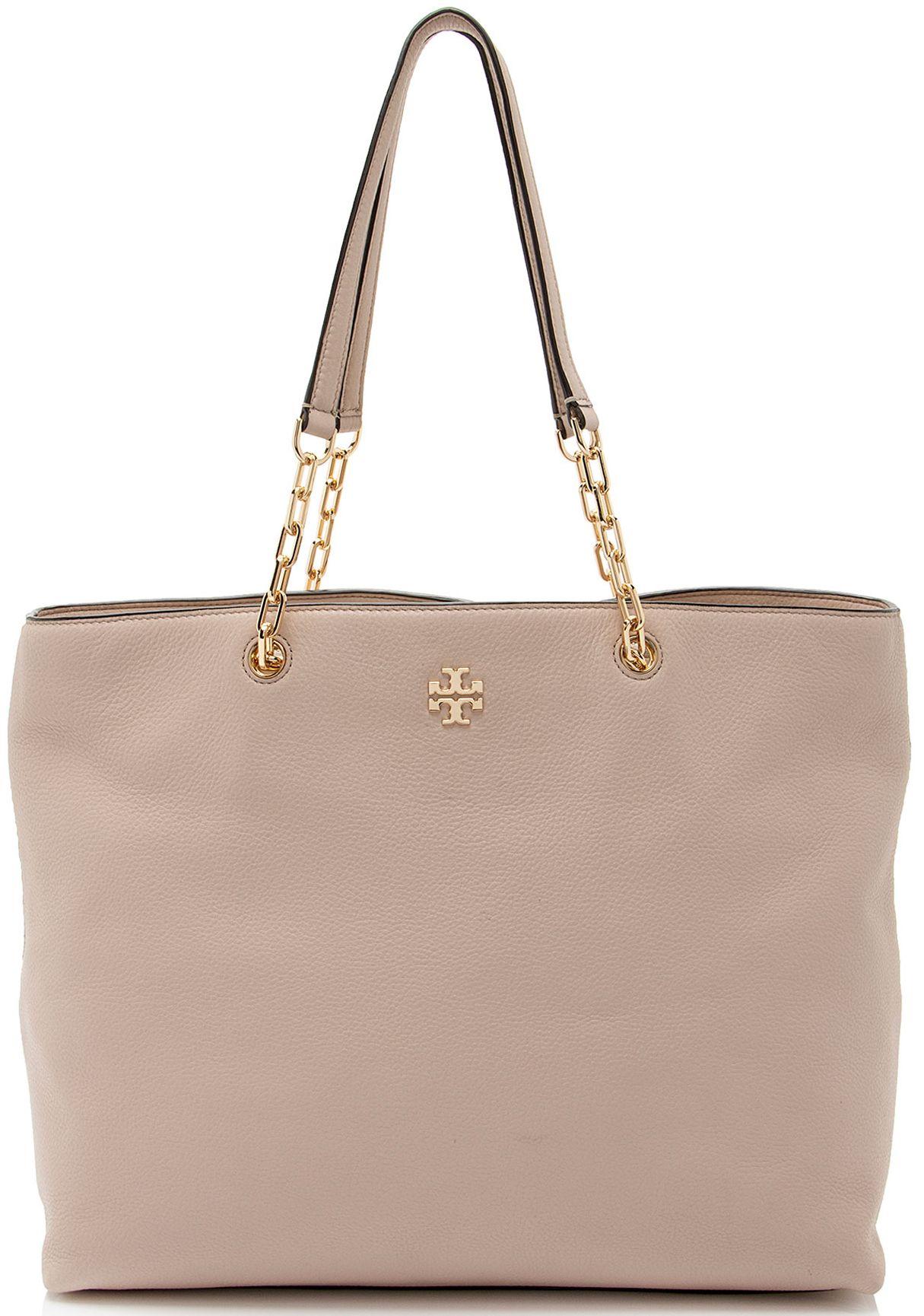 Tory Burch Pebbled Leather Chain Tote