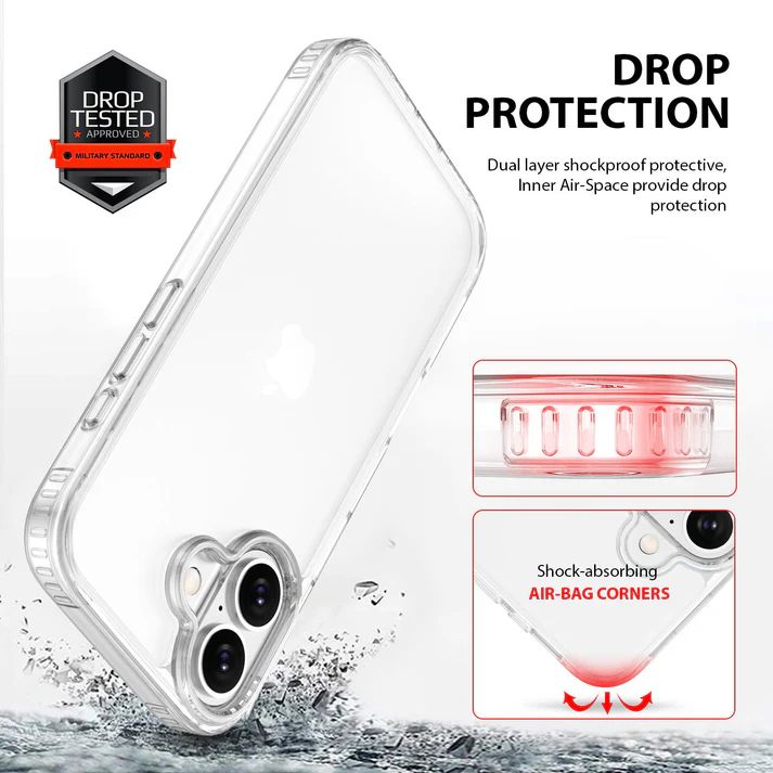 Tough On Clear Air Phone Case for iPhone 16 - Clear