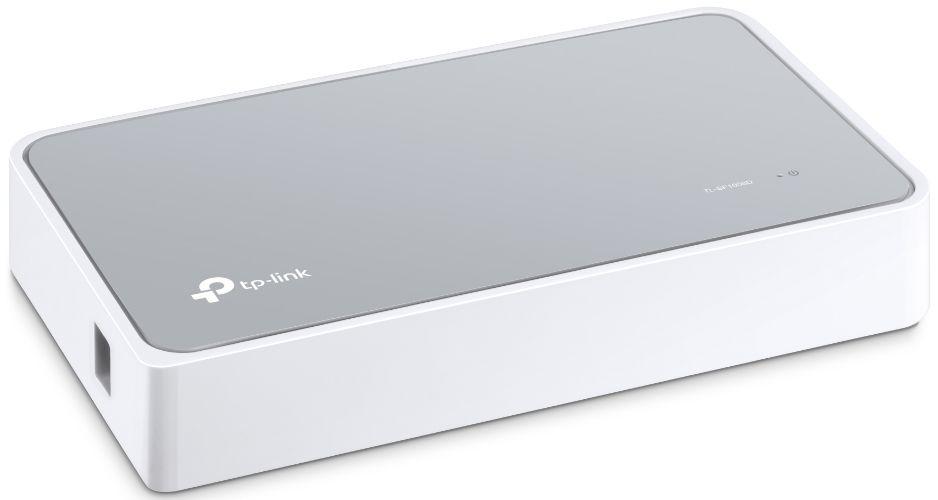 TP-Link TL-SF1008D 8-Port 10/100Mbps Desktop Switch - Gray