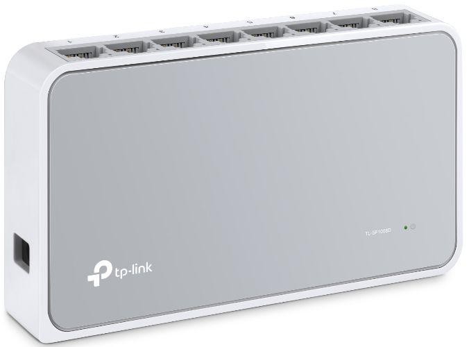 TP-Link TL-SF1008D 8-Port 10/100Mbps Desktop Switch - Gray