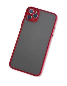 Translucent Frosted Phone Case for iPhone 11 Pro Max - Red