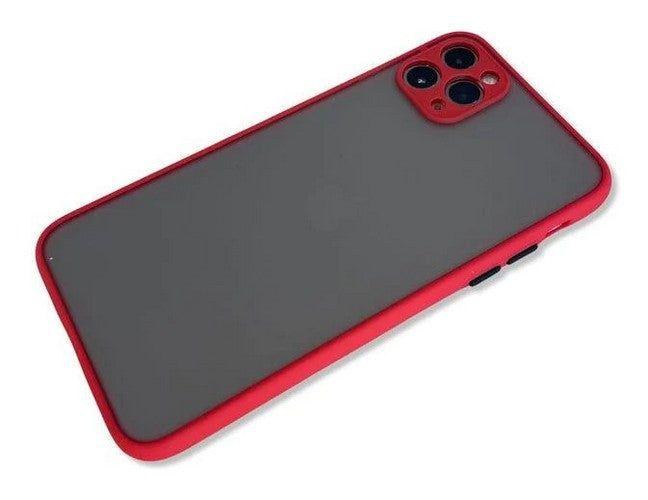 Translucent Frosted Phone Case for iPhone 11 Pro Max - Red