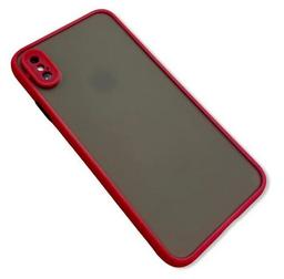 Translucent Frosted Phone Case for iPhone XS Max - Red