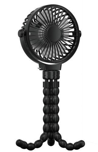 Urban Global  USB Rechargeable Flexible Tripod Fan - Black - Brand New