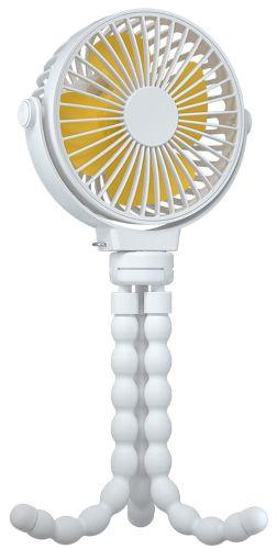 Urban Global USB Rechargeable Flexible Tripod Fan - White