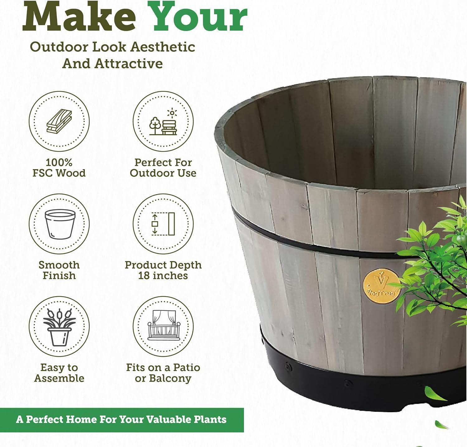 VegTrug Build a Barrel Kit Planter 46cm