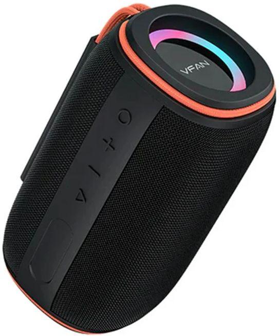 VFAN  Bluetooth Speaker with LED Ring Light (BS07) - Black - Brand New