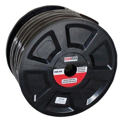 Zeroflex  0/2 Gauge 15M Power Cable Roll - Black - Brand New