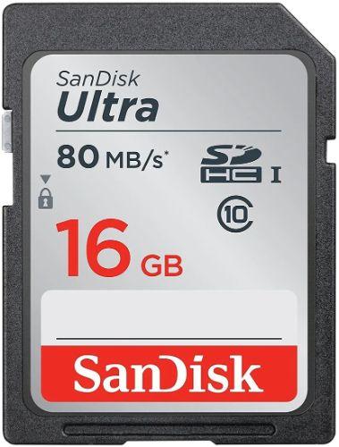 SanDisk  Ultra SDHC/SDXC UHS-I C10 Memory Card - 16GB - Black - Brand New