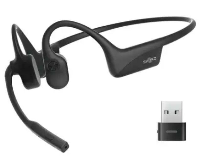 Shokz  OpenComm2 UC USB-A (2nd Gen) Wireless Open-Ear Bone Conduction Stereo Business Headset in Black in Brand New condition