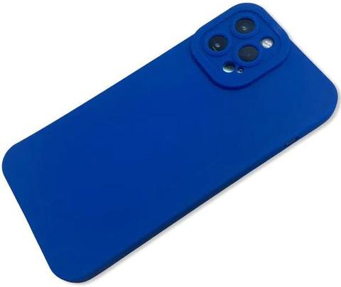 Silicon Back Cover Phone Case for iPhone 12 - Blue - Brand New