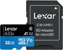 Lexar  High Performance 633x microSDHC/microSDXC UHS-I Card 100MB/s 32GB in Blue in Brand New condition