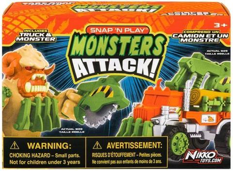 Snap N Play  - Monsters Attack - Brown Yeti - Brand New