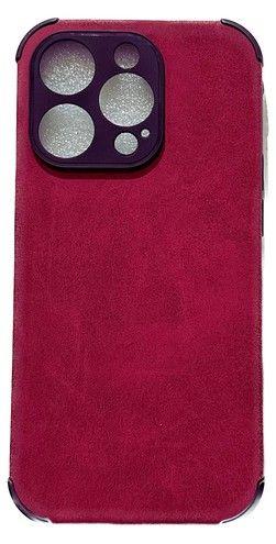 TechUp  Soft TPU Suede Phone Case for iPhone 14 Pro Max - Cherry - Brand New