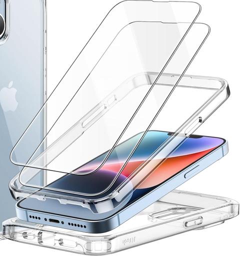 No.1 Casing Pro-Protection 3 in 1 Combo for iPhone 15 Plus - Screen Protector + Crystal Shockproof Case - Clear - Brand New