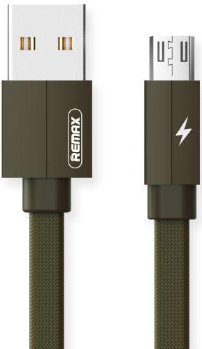 Remax  RC-094m Kerolla Micro USB Braided Fast Charging Cable 2.4A (1M) - Green - Brand New