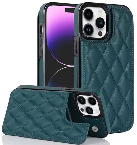 TechUp  Multifunctional Wallet Mobile Phone Case for iPhone 13 Mini - Green - Brand New