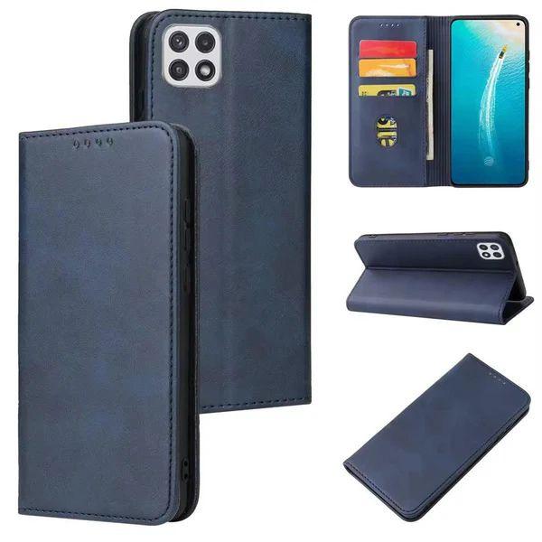 TechUp  Magnetic Wallet Leather phone Case For iPhone 14 in Navy Blue in Brand New condition