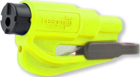 Resqme  Seatbelt Cutter / Window Breaker Car Escape Tool  - Neon Yellow - Brand New