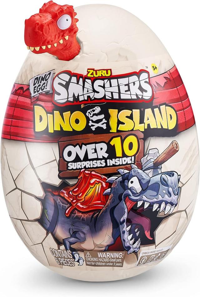 Zuru  Smashers Mini Dino Island Dinosaur Eggs Assorted in Red in Brand New condition