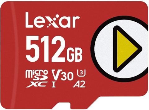 Lexar  Play microSDXC UHS-I Card - 512GB - Red - Brand New