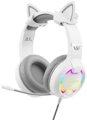 Playmax  Cat Ear Gaming Headset - White - Brand New