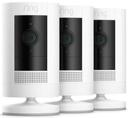 Ring  3-Pack Stick Up Cam Battery Indoor/Outdoor Camera in White in Excellent condition