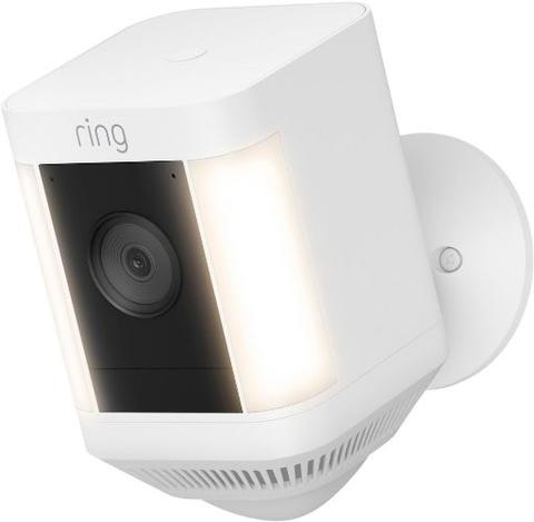 Ring  Spotlight Cam Plus Battery Outdoor Camera - White - Excellent