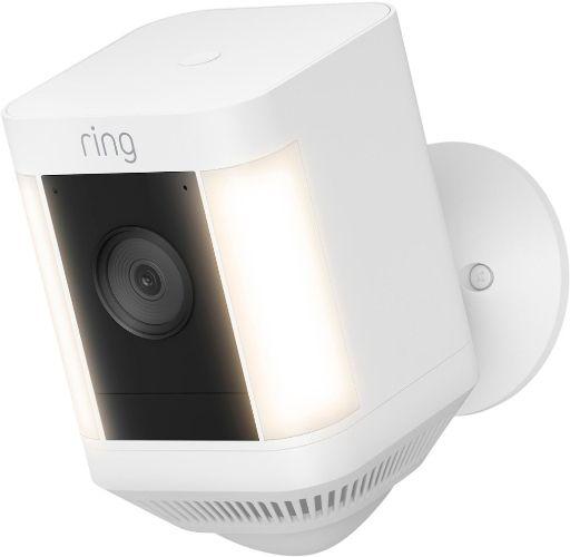 Ring  Spotlight Cam Plus Battery Outdoor Camera in White in Excellent condition