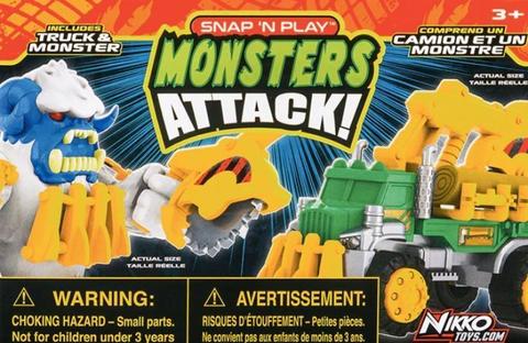 Snap N Play  - Monsters Attack - Blue Yeti  - Brand New