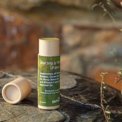 NZ Native Oils Hemp Seed Oil and Peppermint Organic Lip Balm 15g - Default - Brand New