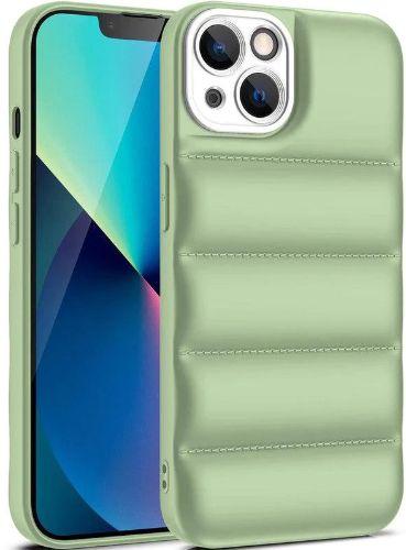 Soft  Puffer Jacket Style Mobile Phone Case for iPhone XR - Green - Brand New