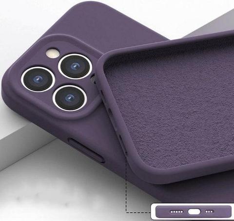 Liquid Silicone Shockproof Phone Case for Apple iPhone 14 Plus - Purple - Brand New