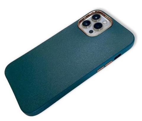 Shockproof Camera Lens Plated Case for iPhone 12 Pro Max - Bottle Green - Brand New