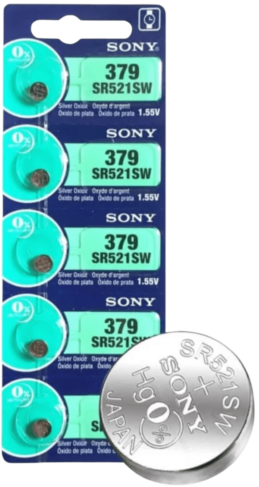 Sony Sony 379 / SR521SW Watch Batteries (5 Pack)