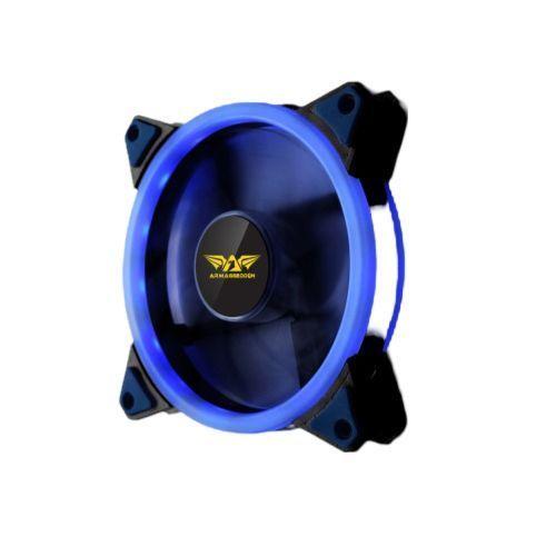Armaggeddon Azure Dual Saber LED 120mm Gaming PC Cooling Fan - Blue - Brand New