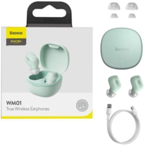 Baseus  Bluetooth Headphones Wireless  Encok True Noise Reduction Earphones - Green - Brand New