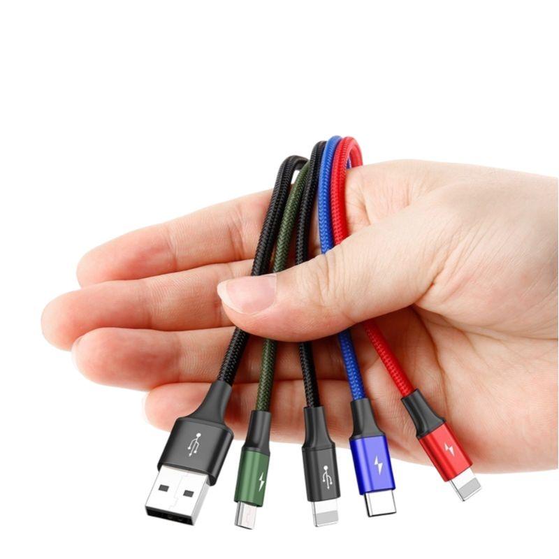 Baseus Fast 4-in-1 Cable 2 lightning Type-C Micro 3.5A 1.2M Phone Cable