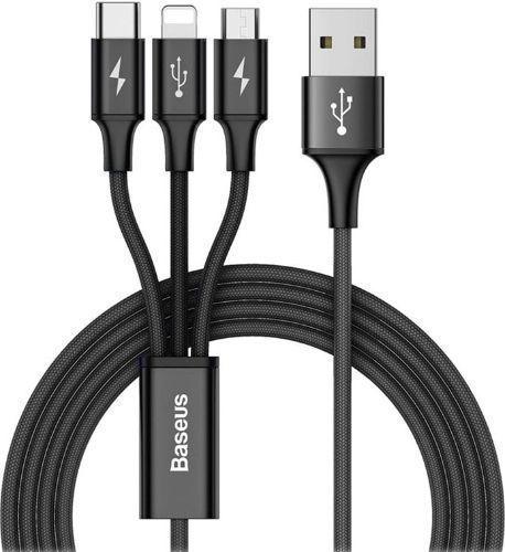 Baseus Phone Cable Rapid Series 3 in 1 Micro Lightning Type-C 3A (1.2M)